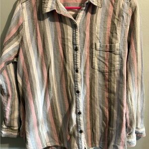 Sonoma Striped Top in Cream, Pink & Light Blue